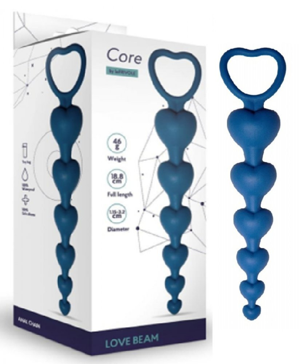 Анальная цепочка Love Beam синий 19 см