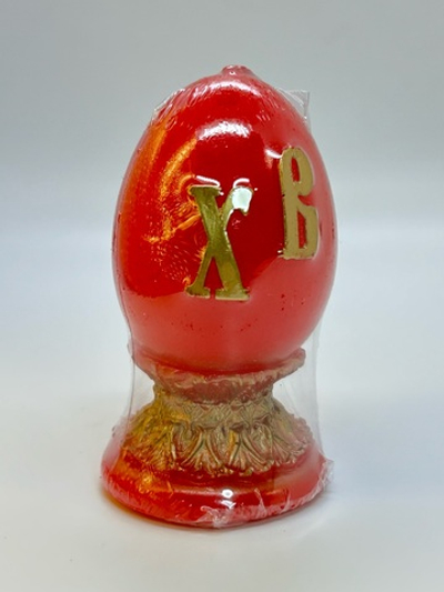 Декоративная пасхальная свеча Красное яйцо ХВ