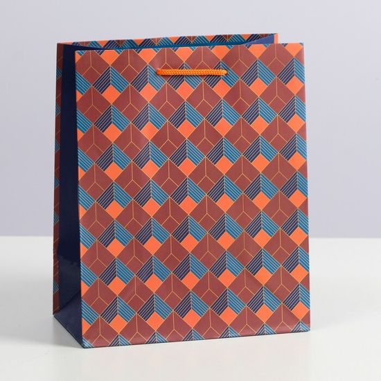 Пакет подарочный "Геометрия", 18 х 22,3 х 10 см 7909629
