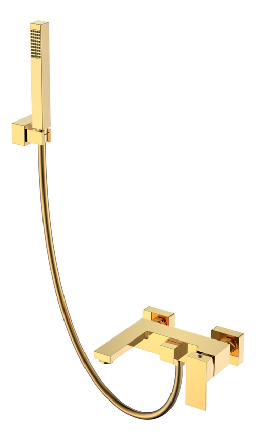 Boheme Смеситель для ванны с душем Qubic Shine Gold