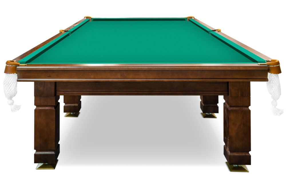 Бильярдный стол для русской пирамиды Weekend "Hardy" (12 футов, сланец 25мм) коричневый, борт ясень