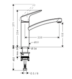 Кухонный смеситель Hansgrohe 71832000 Logis 160