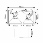 Мойка кухонная Melana ProfLine S7240HB графит
