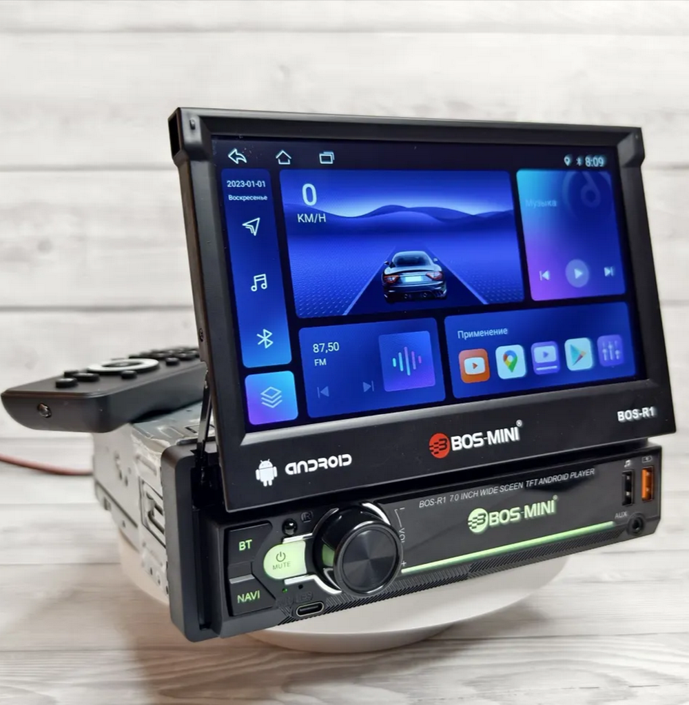 Автомагнитола с выездным экраном 7"/Android/4+64GB Bos-Mini BOS-R1