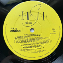 Винтажная виниловая пластинка LP Julie London Calendar Girl (Англия 1982)