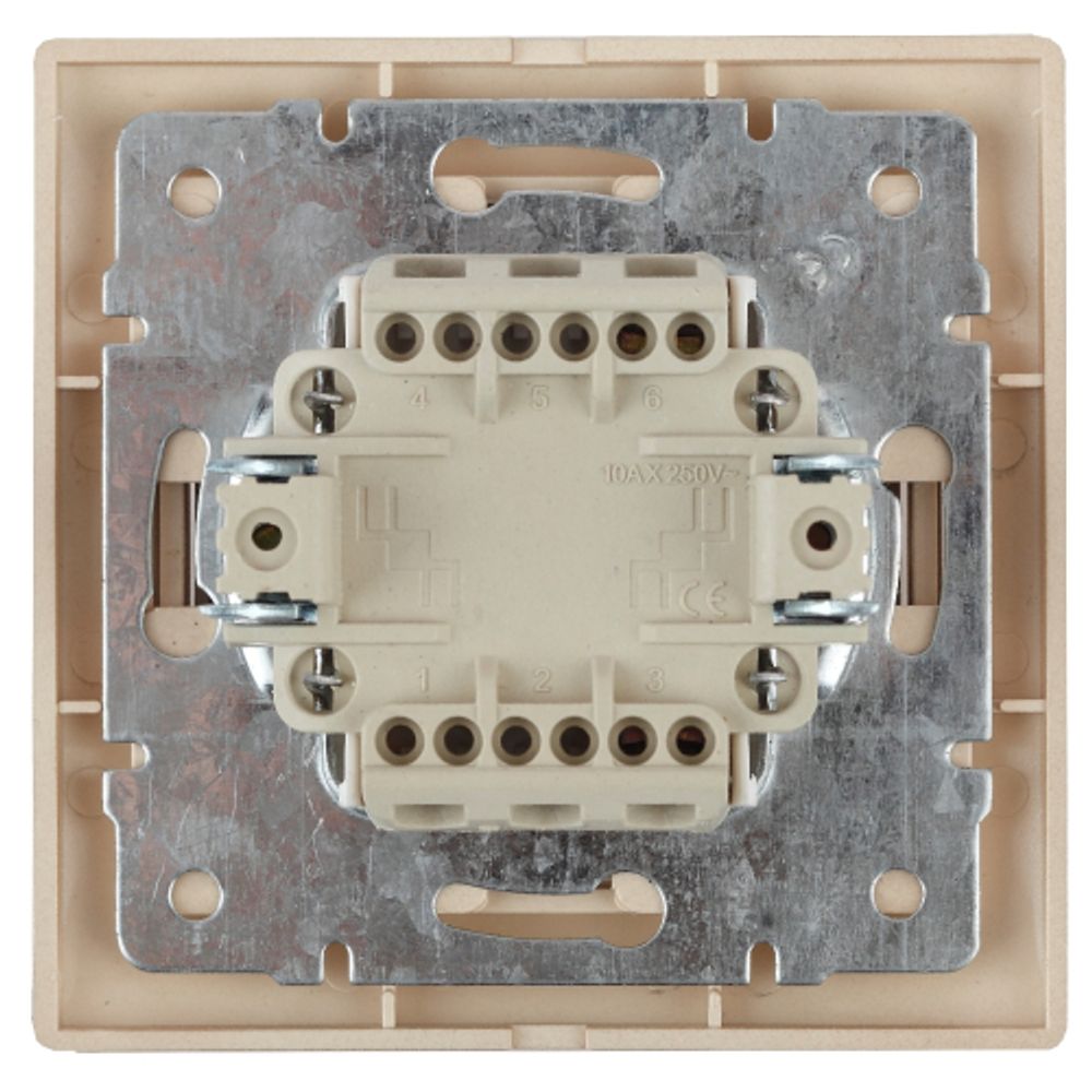 Выключатель Intro Plano 1-106-04 тройной, 10А-250В, IP20, СУ, шампань