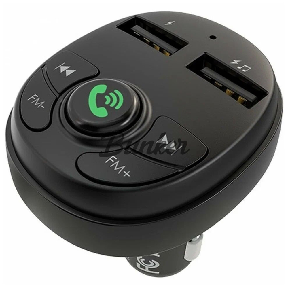 MP3 FM Modulator Borofone BC26, 2USB 2,1А, Bluetooth-гарнитура, черный