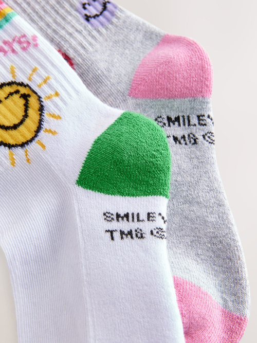 Носки хлопковые для девочки Next E89-690, 2 шт., Белый, Серый