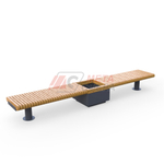 Лавка Rail Road 01 двойная с вазоном