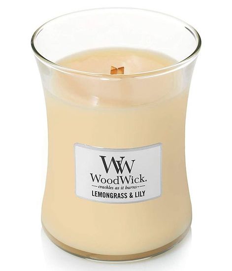 Лемонграсс и лилия, ароматическая свеча, WoodWick