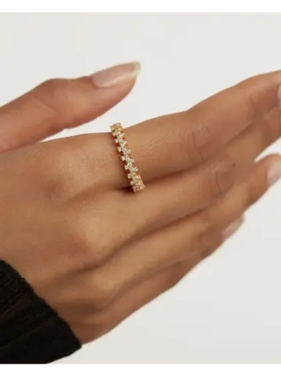 Кольцо Crown серебро 925 пробы покрытое золотом