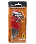 Набор ключей шестигранных L-образных LAVITA, размер: 1.5-10 мм, удлиненные, 9 штук