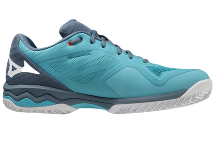 Мужские кроссовки теннисные Mizuno Wave Exceed Light CC - maui blue/white/china blue