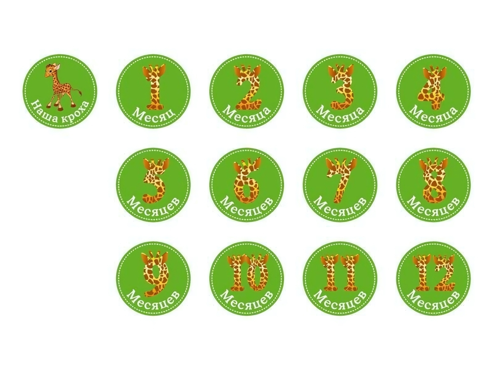 Набор стикеров унисекс "Жирафы" (Stick'n Click )