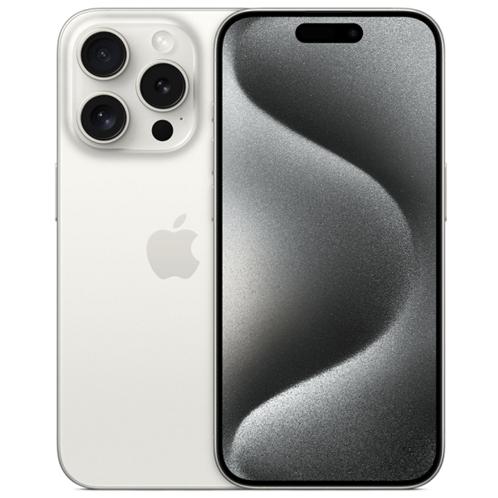 Смартфон Apple iPhone 15 Pro, 128GB, White Titanium, nanoSIM+eSIM