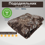 Пододеяльник 2 спальный 175х210 Хлопок, Бязь Коричневые узоры