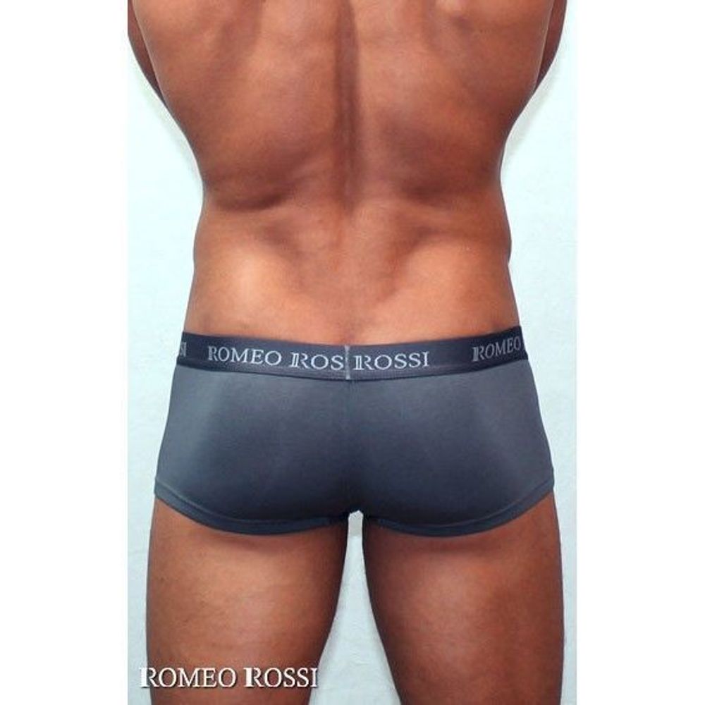 Мужские трусы хипсы темно-серые Romeo Rossi Comfort Boxer Brief RR5001-04