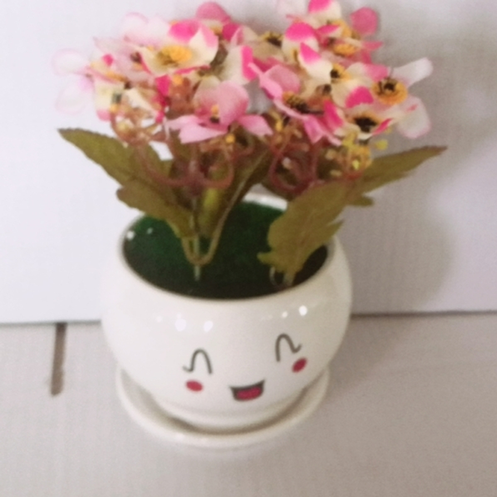 Цветы искусственные в горшочке «Летняя улыбка»