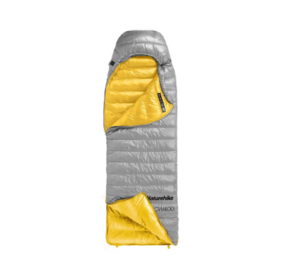 Мешок спальный Naturehike Ultralight CW400 M, 210х75 см, (правый) (ТК: +5C), серый