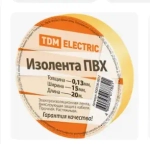 Изолента ПВХ желтая 0,13х15мм TDM 20м