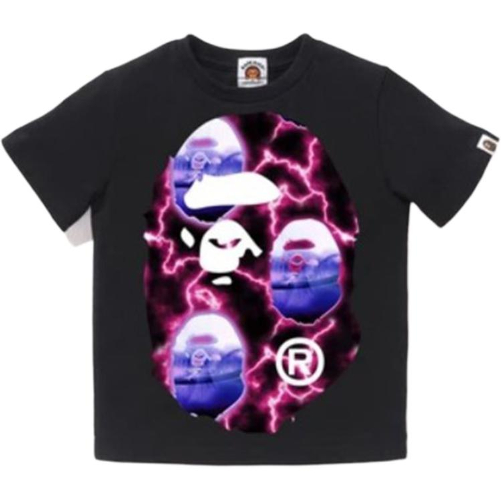 A Bathing Ape Big Ape Head Lightning Tee