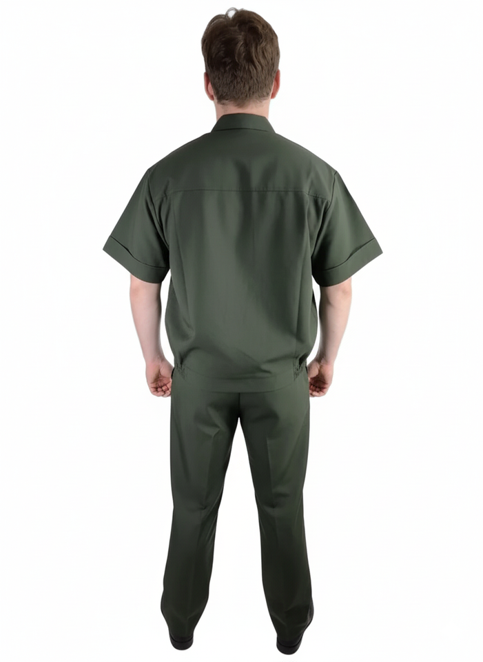 Костюм офисный для военнослужащих короткий рукав (оливковый, габардин) (А)