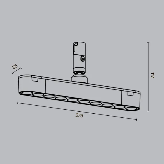 Трековый светильник Точки поворотный / Points Rot3000К 10Вт 24° Technical tr203-1-10w3k-s-b