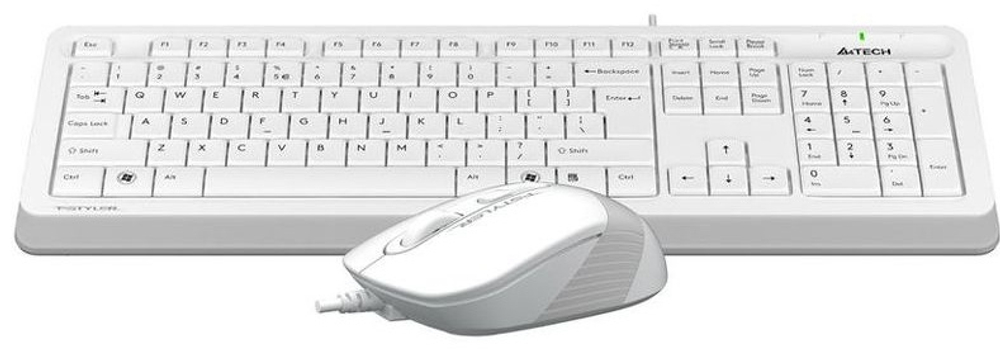 Клавиатура A4Tech Fstyler F1010 белый + мышь