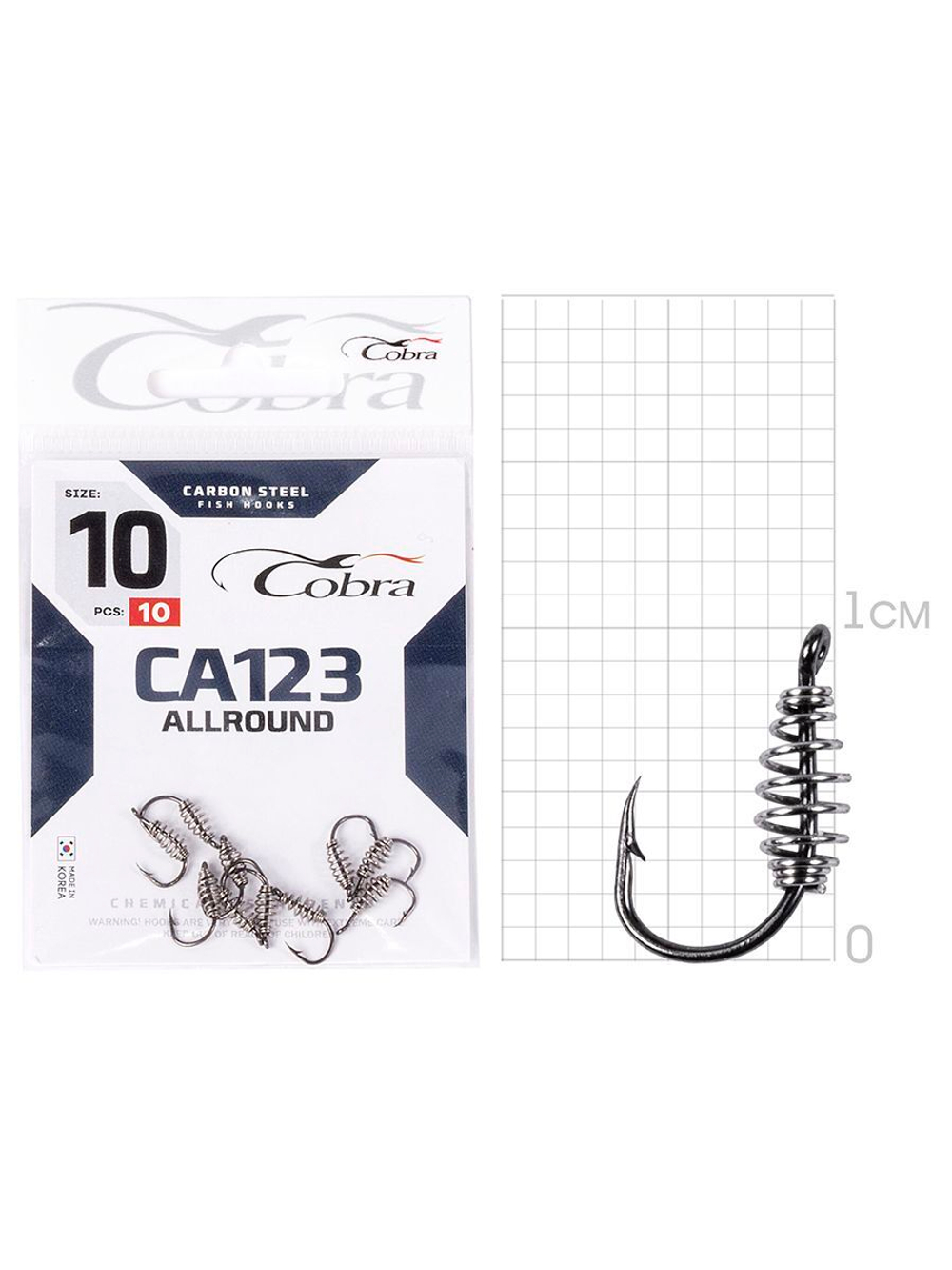 Крючки Cobra Allround PASTEHOLDER серии CA123 размер 008 (упк.10шт.)