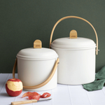 Емкость для хранения металлическая кремовая, 3.5 л