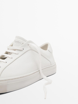 Massimo Dutti Кроссовки из замши, белый