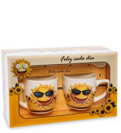 MUG-207/2 Н-р из 2-х кружек в подарочной коробке «Задорное солнышко»