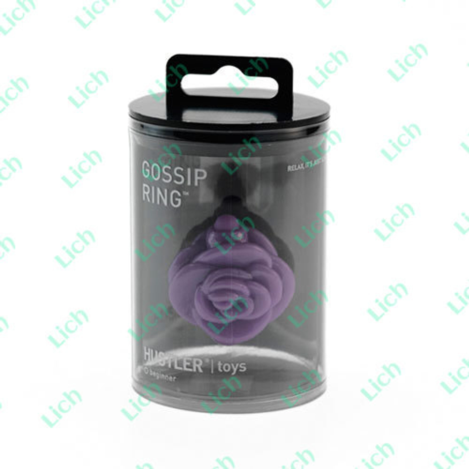Фиолетовое кольцо-цветок на палец с вибрацией GOSSIP RING