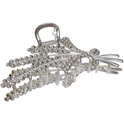 Заколка-краб для волос «AKS - DesignPRO», веточки, цвет золото и хром, 11,5*5см