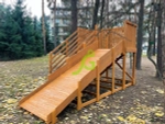 Деревянная зимняя горка Snow Fox, скат 4 м