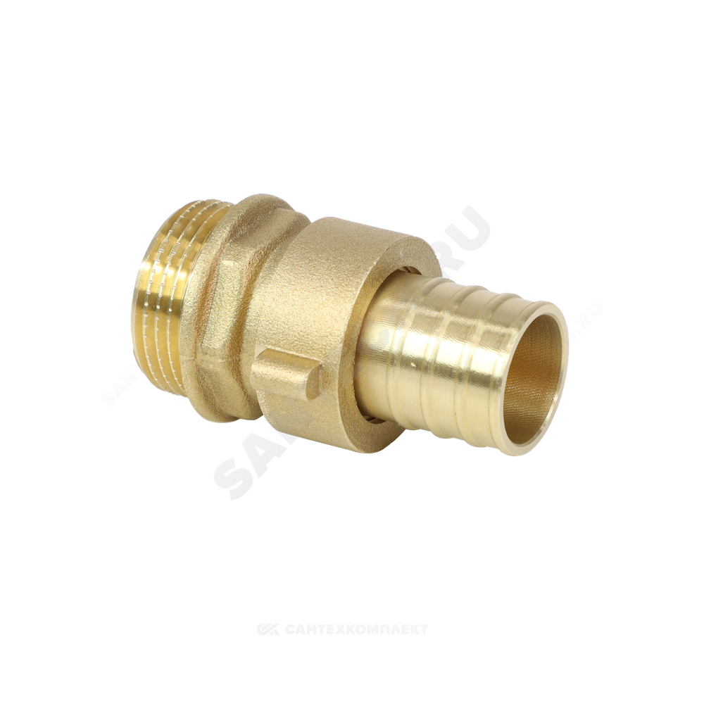 Переходник штуцерный латунь разъемный для шланга Дн 15х1/2" НР 9104 Aquasfera 9104-01