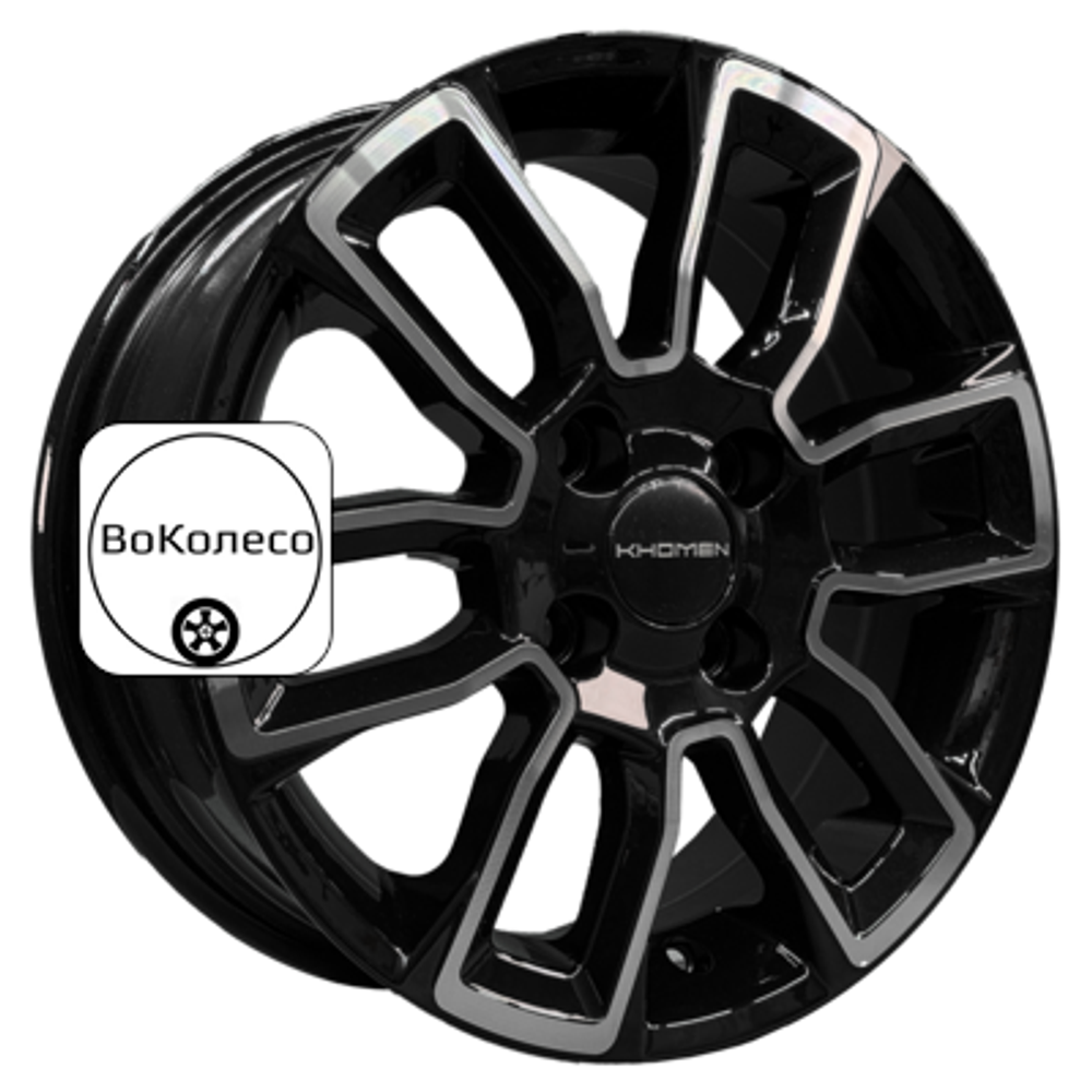 5,5x14/4x100 ET43 D60,1 KHW1406 (Toyota Corolla) Black-FP Khomen Wheels