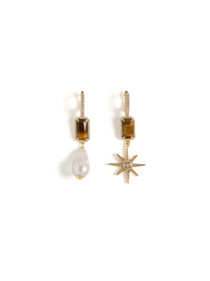 Серьги "Sea bottom tiger" Gold