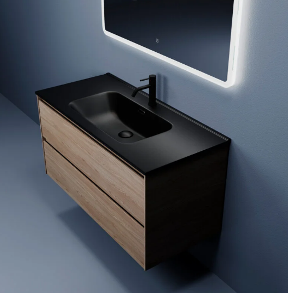 Тумба подвесная SANCOS Cento 990х450х500, c двумя ящиками оснащенными доводчиками, карпатская ель, арт.CN100KE