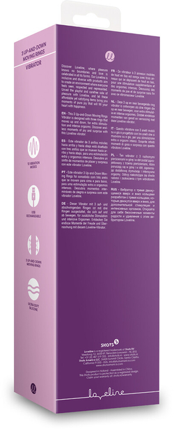 Shots Media Orchidee Purple - Вибратор с тремя движущимися кольцами