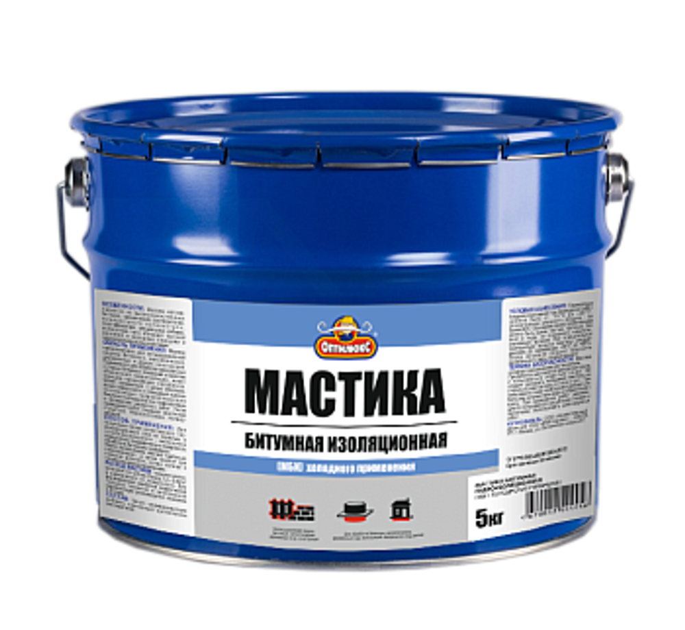 Мастика битумно-изоляционная МБИ Оптилюкс (5кг) ведро