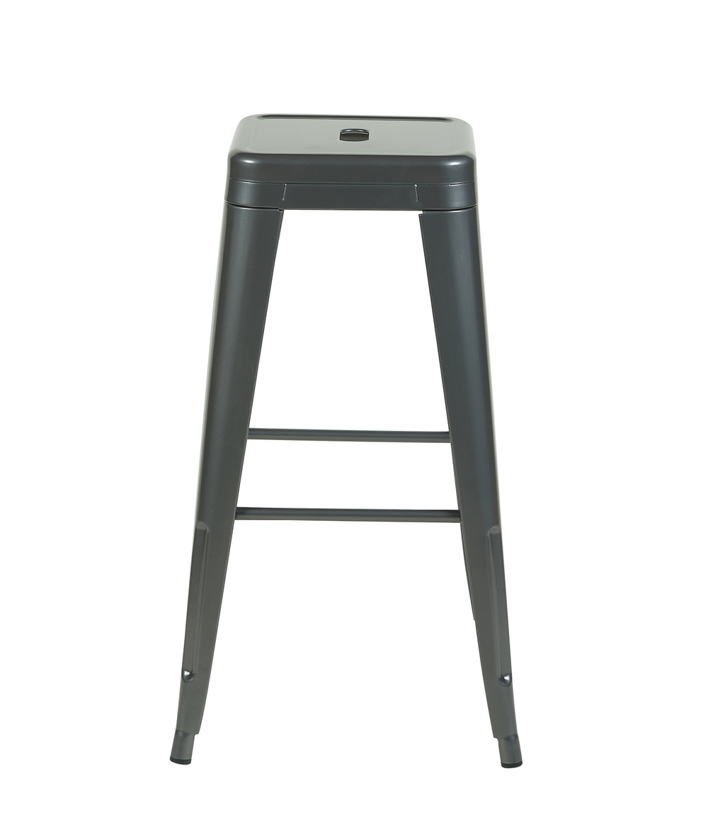 Стул барный TOLIX серебристый матовый KD