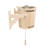 Обливное устройство из липы с клапаном "Дождь"20 л с нерж. вставкой