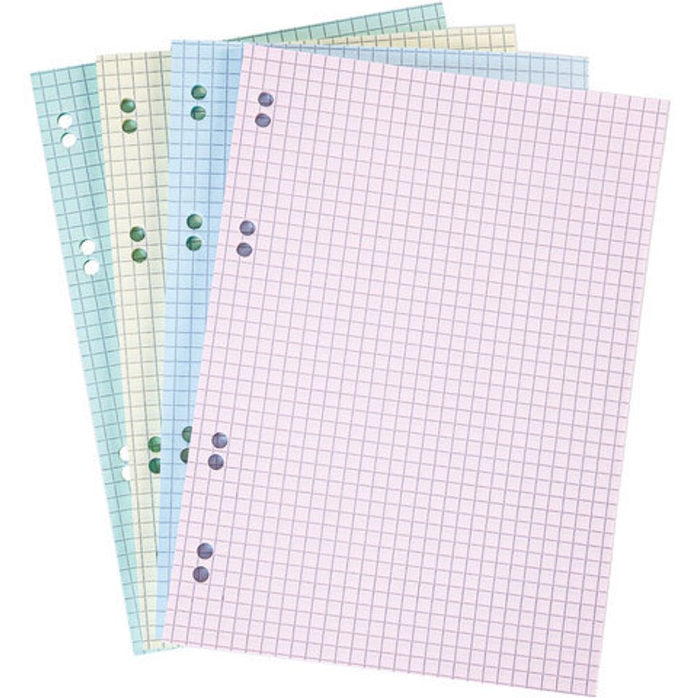 Сменный блок к тетради на кольцах, А5, 200 л., HATBER, 4 цвета по 50 л., 200СБ5ЦВ1, Т16442