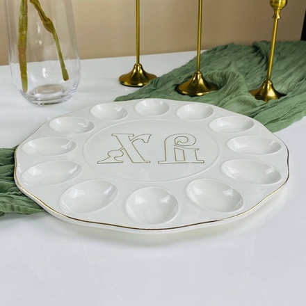 Lenardi 305-364 Пасхальное блюдо для яиц 30,5х1,5см в под.уп.(х12)Фарфор