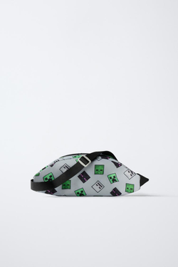 ZARA ПОЯСНАЯ СУМКА MINECRAFT © MOJANG AB. ™, СЕРЫЙ