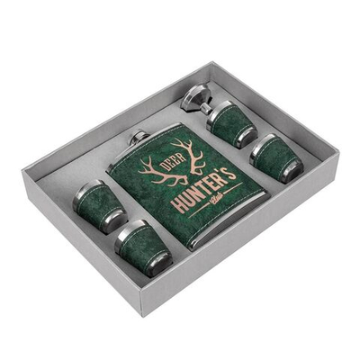 Набор Helios Книга Записки охотника (фляжка 210мл + 3 стопки) (HS-2023-TZ-2)