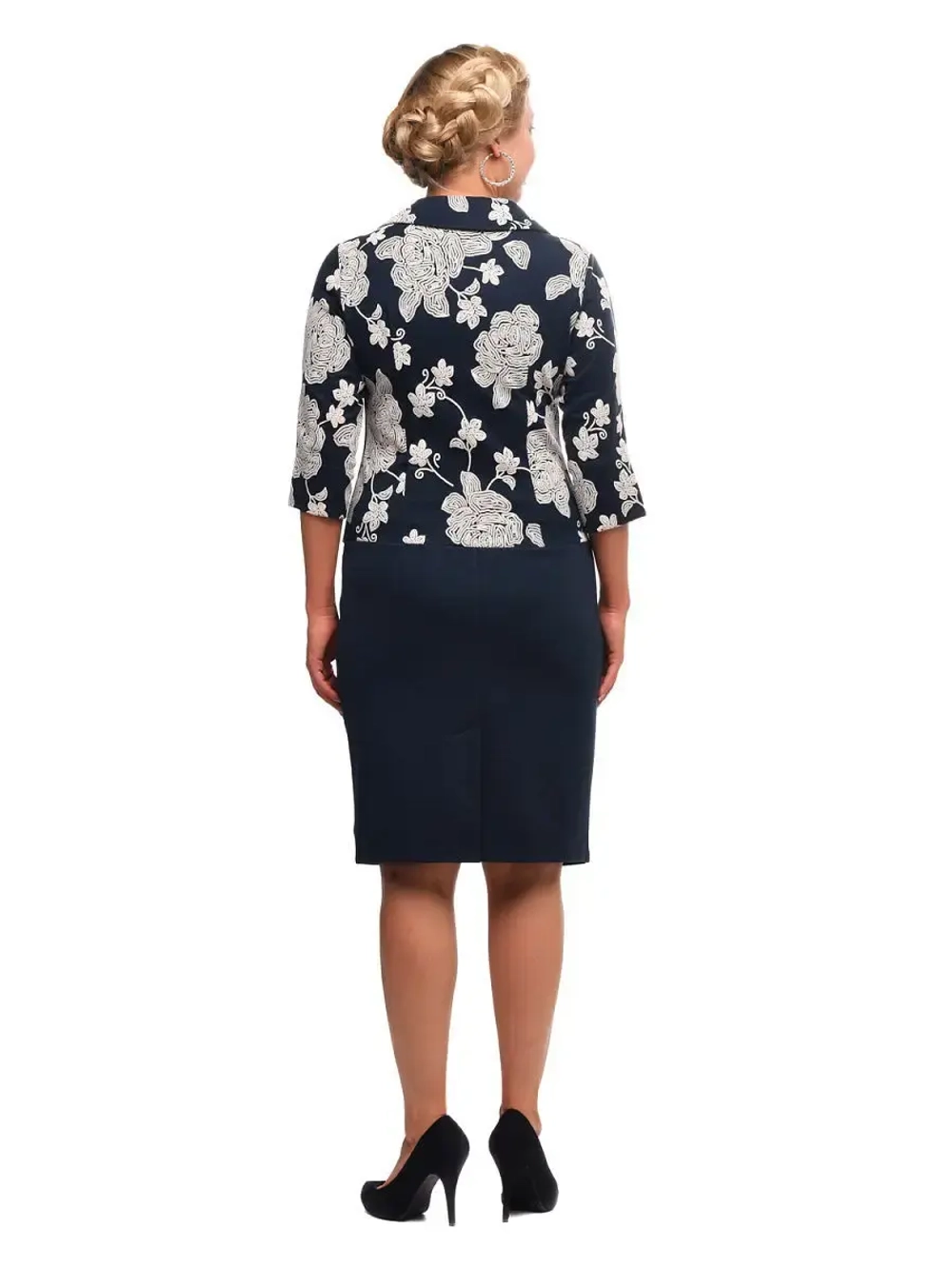Платье офисное plus size