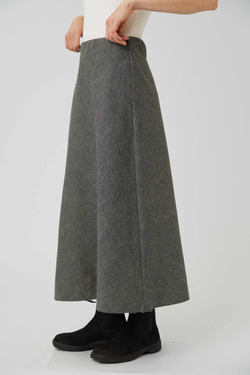 Юбка макси из льна с шерстью