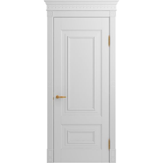 Межкомнатная дверь массив бука Viporte Неаполь белая эмаль глухая